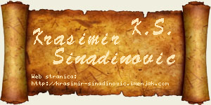Krasimir Sinadinović vizit kartica